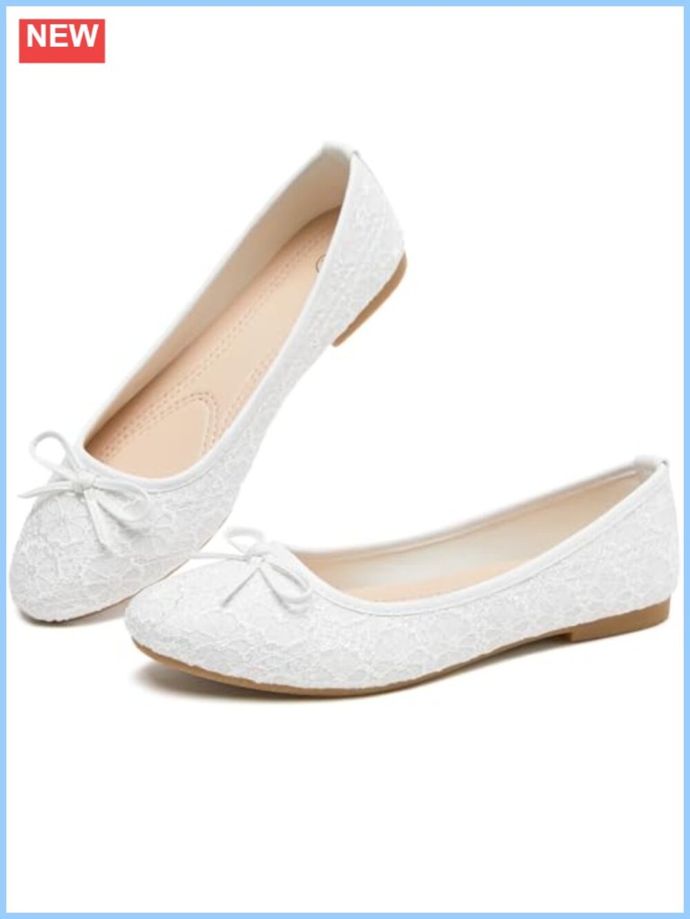 Womens Pointed Toe Ballet Flats Lace Mesh Foldable Comfort Shoes